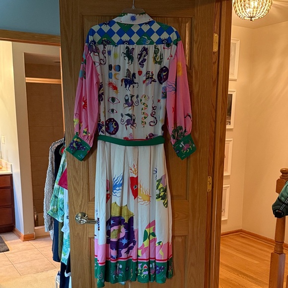 Colorful Patterned Long Dress - Picture 2 of 3